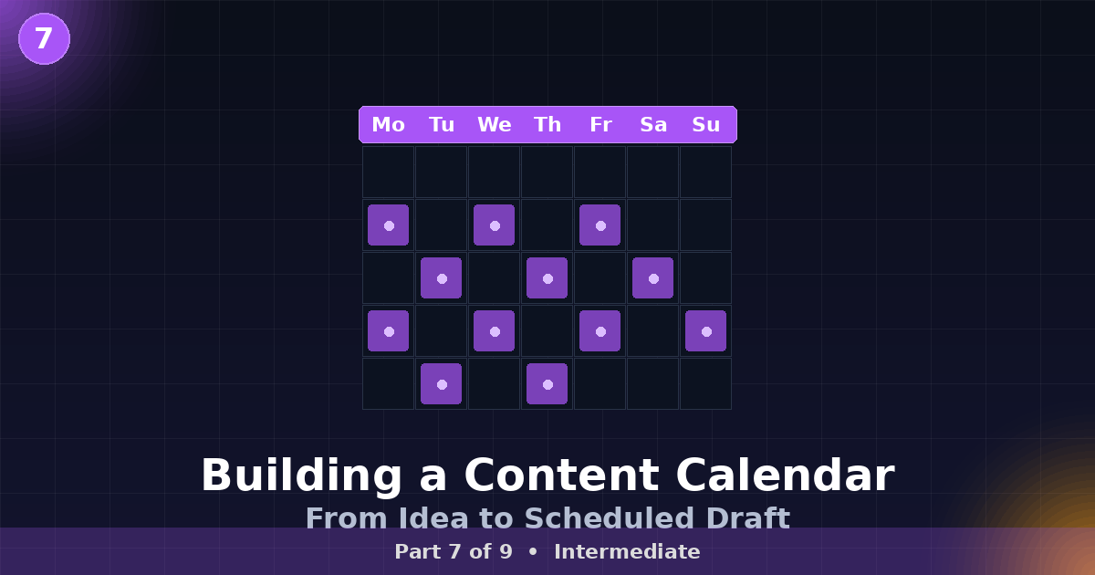 Building a Content Calendar with Claude: From Idea to Scheduled Draft